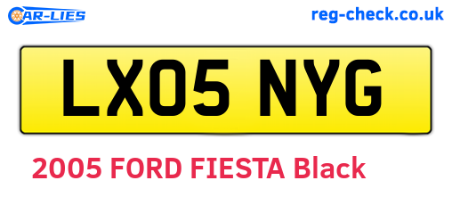 LX05NYG are the vehicle registration plates.