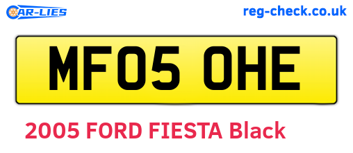 MF05OHE are the vehicle registration plates.