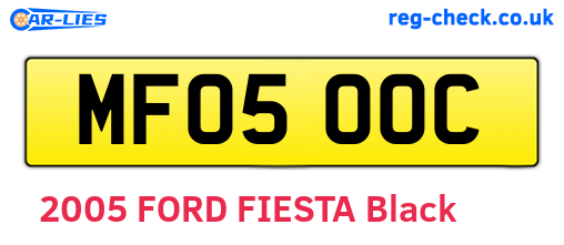 MF05OOC are the vehicle registration plates.