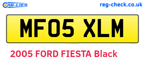 MF05XLM are the vehicle registration plates.
