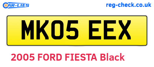 MK05EEX are the vehicle registration plates.