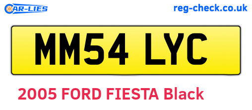 MM54LYC are the vehicle registration plates.
