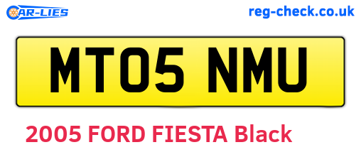MT05NMU are the vehicle registration plates.