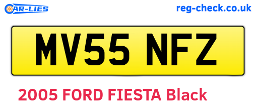MV55NFZ are the vehicle registration plates.