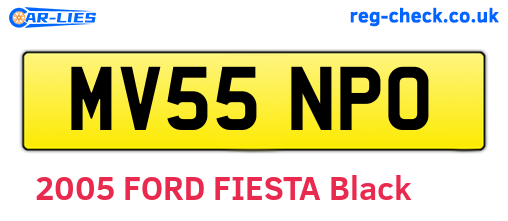 MV55NPO are the vehicle registration plates.