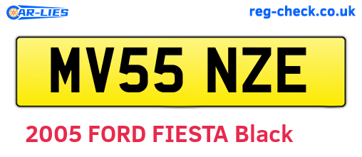 MV55NZE are the vehicle registration plates.