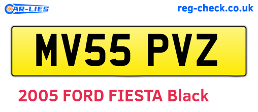 MV55PVZ are the vehicle registration plates.