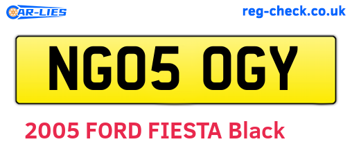 NG05OGY are the vehicle registration plates.