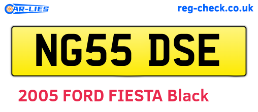 NG55DSE are the vehicle registration plates.