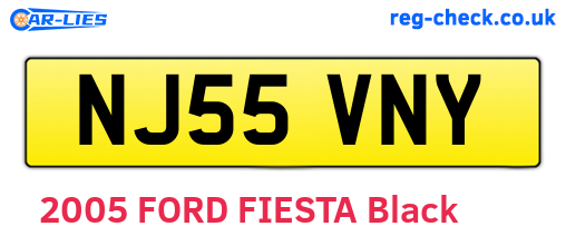 NJ55VNY are the vehicle registration plates.
