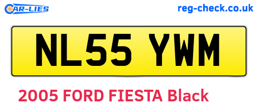 NL55YWM are the vehicle registration plates.
