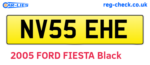 NV55EHE are the vehicle registration plates.