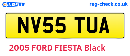 NV55TUA are the vehicle registration plates.