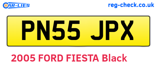 PN55JPX are the vehicle registration plates.