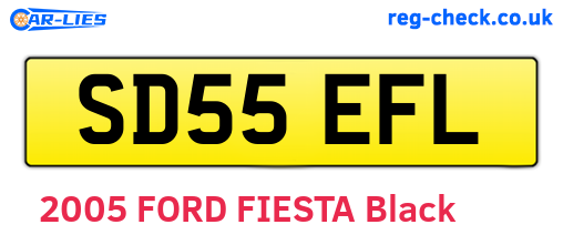 SD55EFL are the vehicle registration plates.