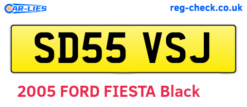SD55VSJ are the vehicle registration plates.