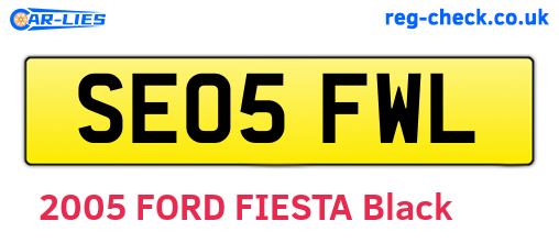 SE05FWL are the vehicle registration plates.