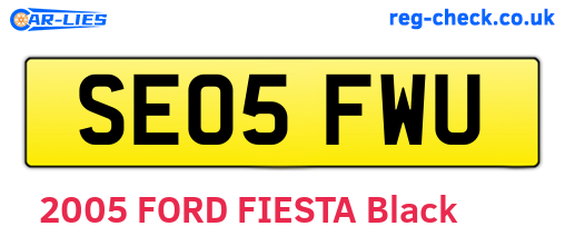 SE05FWU are the vehicle registration plates.