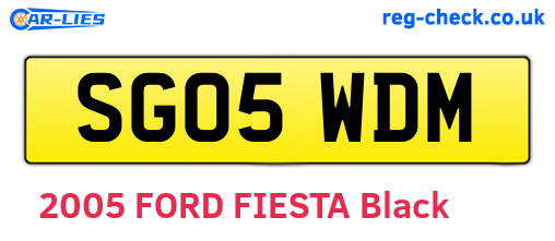 SG05WDM are the vehicle registration plates.