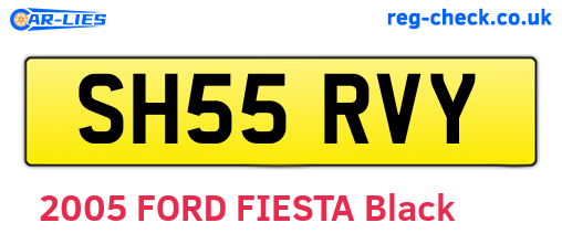 SH55RVY are the vehicle registration plates.
