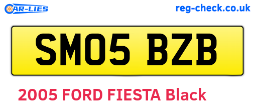 SM05BZB are the vehicle registration plates.