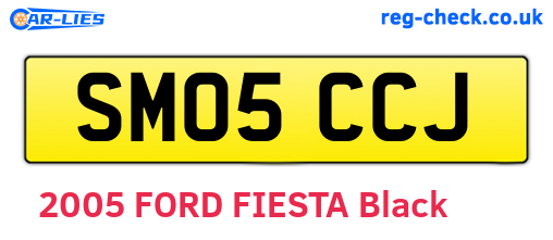 SM05CCJ are the vehicle registration plates.