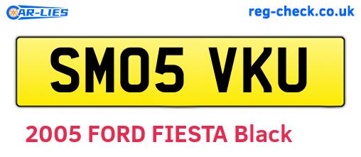 SM05VKU are the vehicle registration plates.