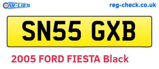 SN55GXB are the vehicle registration plates.