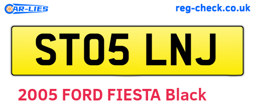 ST05LNJ are the vehicle registration plates.