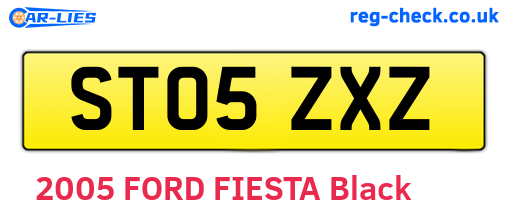 ST05ZXZ are the vehicle registration plates.