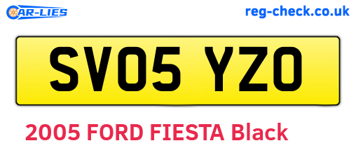 SV05YZO are the vehicle registration plates.