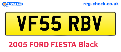 VF55RBV are the vehicle registration plates.
