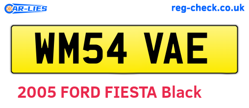 WM54VAE are the vehicle registration plates.