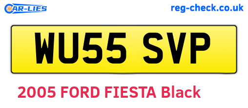 WU55SVP are the vehicle registration plates.