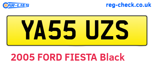 YA55UZS are the vehicle registration plates.
