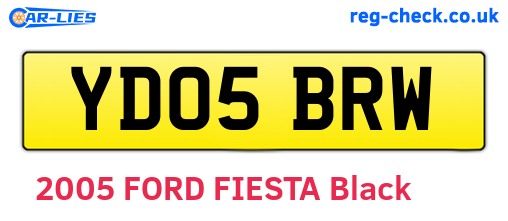 YD05BRW are the vehicle registration plates.