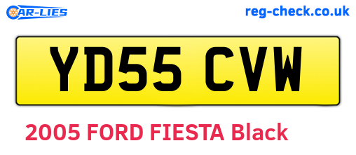 YD55CVW are the vehicle registration plates.