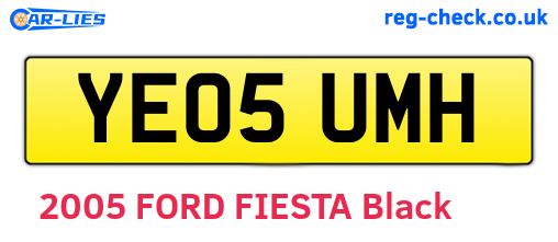 YE05UMH are the vehicle registration plates.