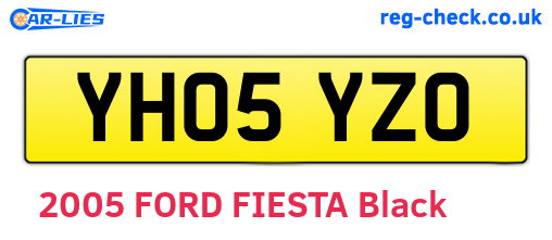 YH05YZO are the vehicle registration plates.