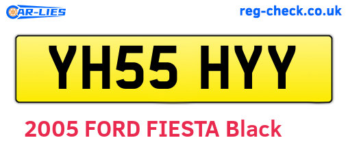 YH55HYY are the vehicle registration plates.