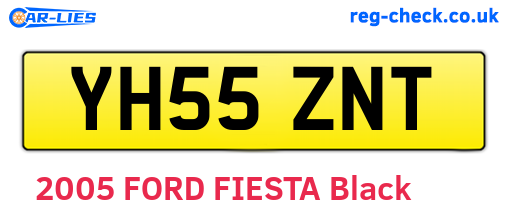 YH55ZNT are the vehicle registration plates.