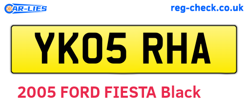 YK05RHA are the vehicle registration plates.