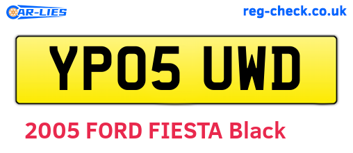 YP05UWD are the vehicle registration plates.