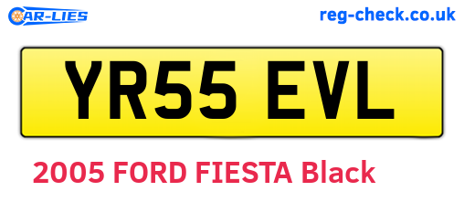 YR55EVL are the vehicle registration plates.