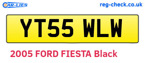 YT55WLW are the vehicle registration plates.