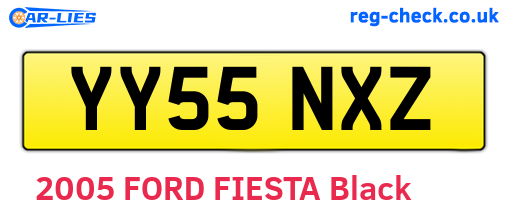 YY55NXZ are the vehicle registration plates.