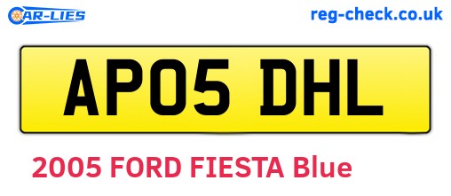 AP05DHL are the vehicle registration plates.