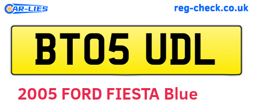 BT05UDL are the vehicle registration plates.