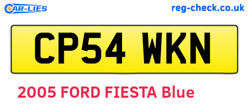 CP54WKN are the vehicle registration plates.