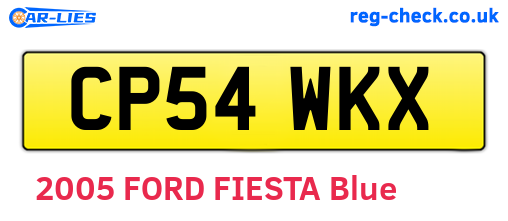 CP54WKX are the vehicle registration plates.